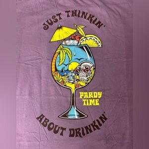Pardy Time “Just Thinkin' About Drinkin'" Graphic T-Shirt, Size: 2XL, NWT